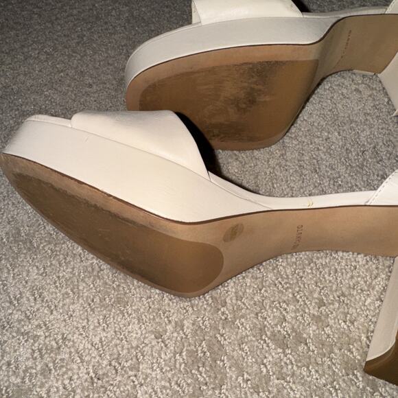 Vince Camuto Cream Leather Ankle Heeled Sandals 11 - Picture 5 of 5